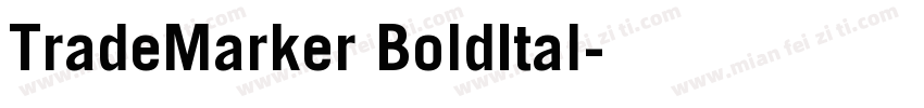 TradeMarker BoldItal字体转换